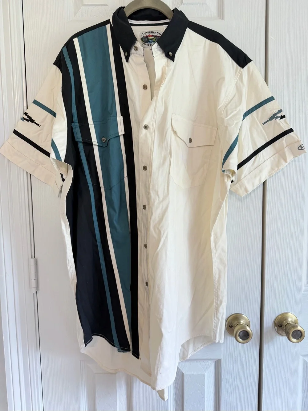 Cumberland Outfitters Shirt Mens XL 90s Western Vibe Colorblock Button Up - Picture 3 of 9